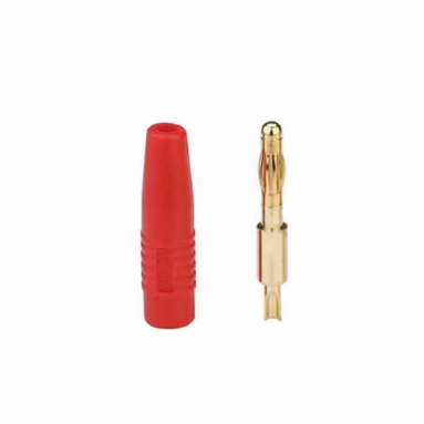 Banana plug gold, rood